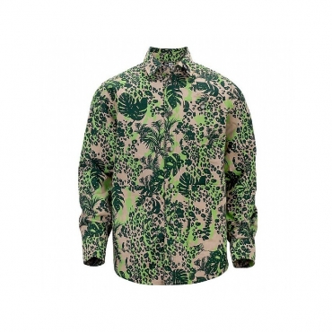 GIUBBOTTO NEW ERA SHIRT L/S/JACKET JUNGLE ALL OVER Lime Green unico