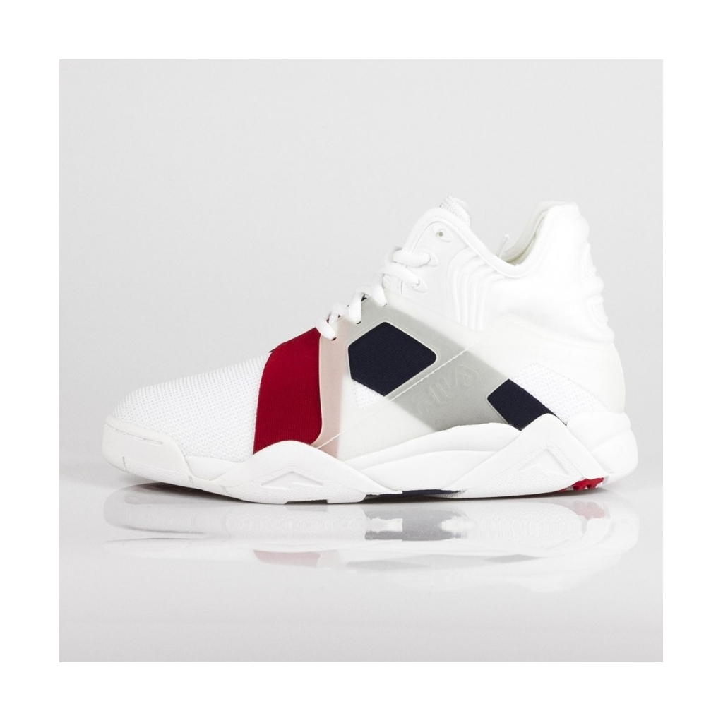 SHOE HIGH CAGE 17 LOGO WHITE / FILA NAVY / FILA RED | Bowdoo.com