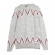 FANTA CHEVRON HEATHER GRAY SWEATER