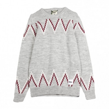 MAGLIONE FANTA CHEVRON HEATHER GREY