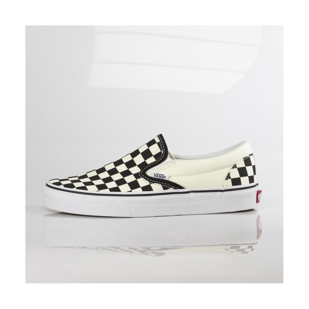 SCARPA BASSA CLASSIC SLIP-ON BLACK/WHITE/WHITE