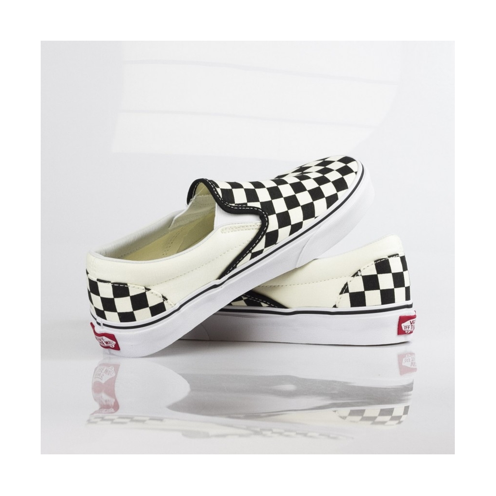 SCARPA BASSA CLASSIC SLIP-ON BLACK/WHITE/WHITE