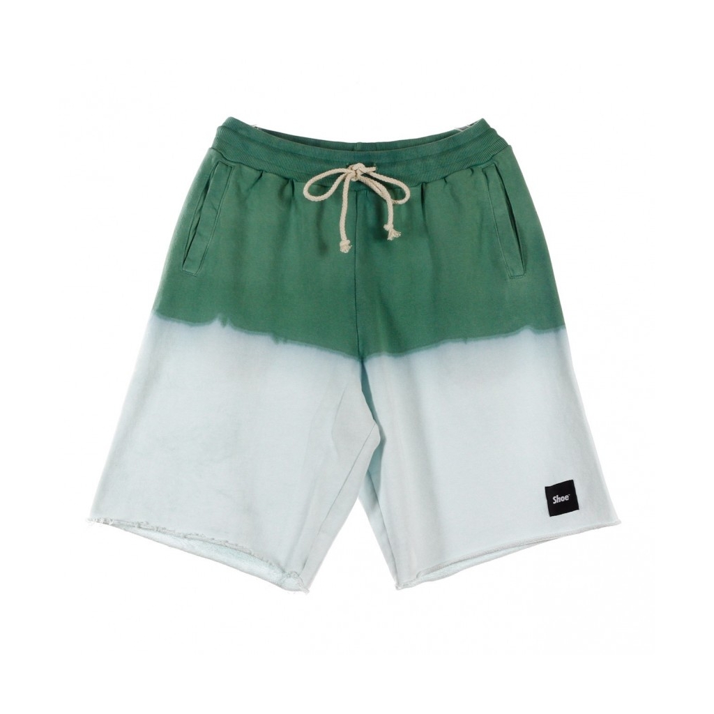 PANTALONE CORTO BERMUDA FELPA GREEN/WHITE