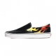 SCARPA BASSA CLASSIC SLIP-ON FLAME BLACK/BLACK/WHITE