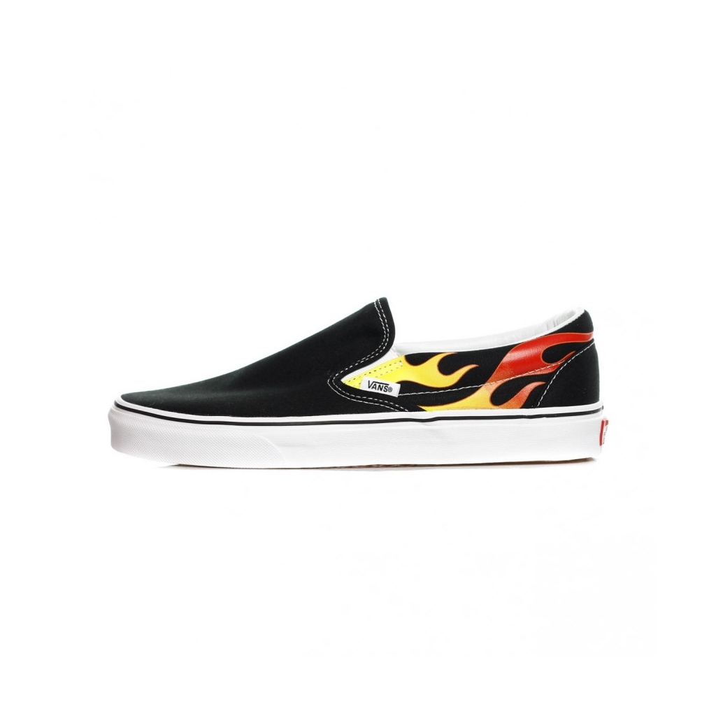 SCARPA BASSA CLASSIC SLIP-ON FLAME BLACK/BLACK/WHITE