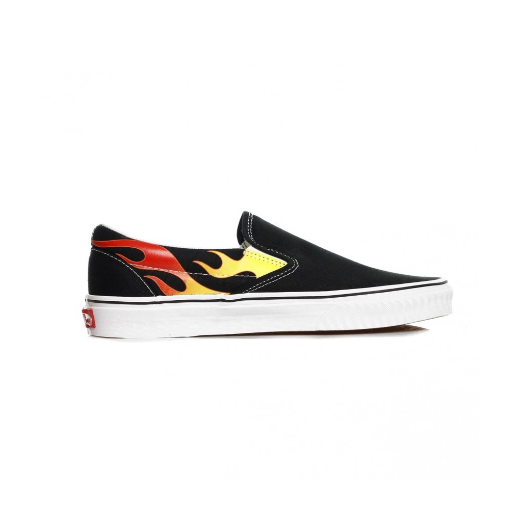 SCARPA BASSA CLASSIC SLIP-ON FLAME BLACK/BLACK/WHITE