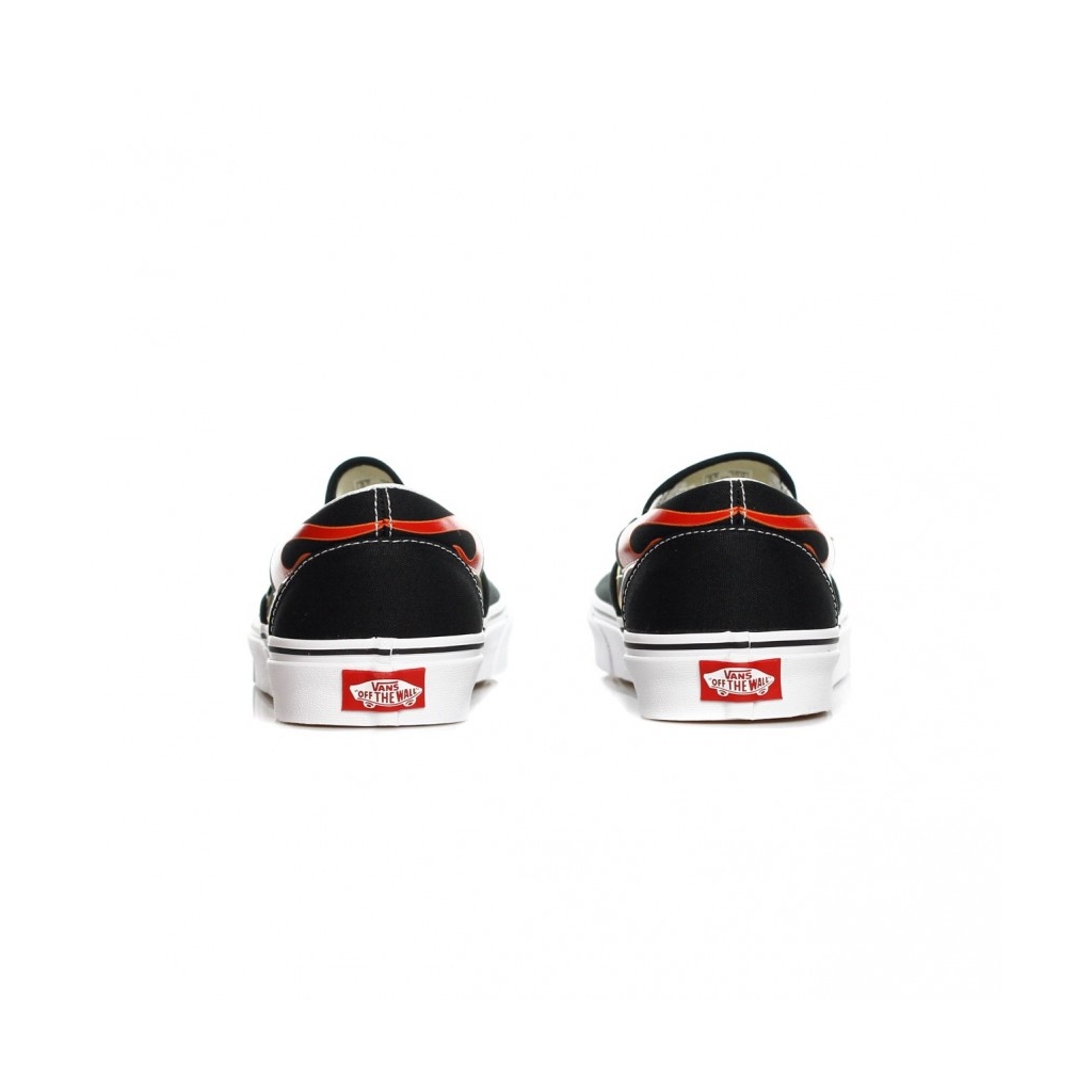 SCARPA BASSA CLASSIC SLIP-ON FLAME BLACK/BLACK/WHITE