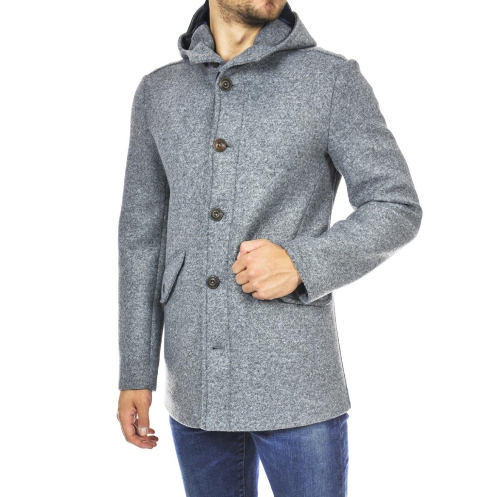 Uomo Di Parka Jacket Ero Cappuccio Cuore Panno Lana 4 xqp1ECwaE