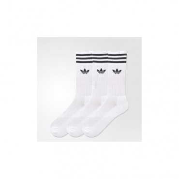 CALZE SOLID CREW SOCK WHITE/BLACK