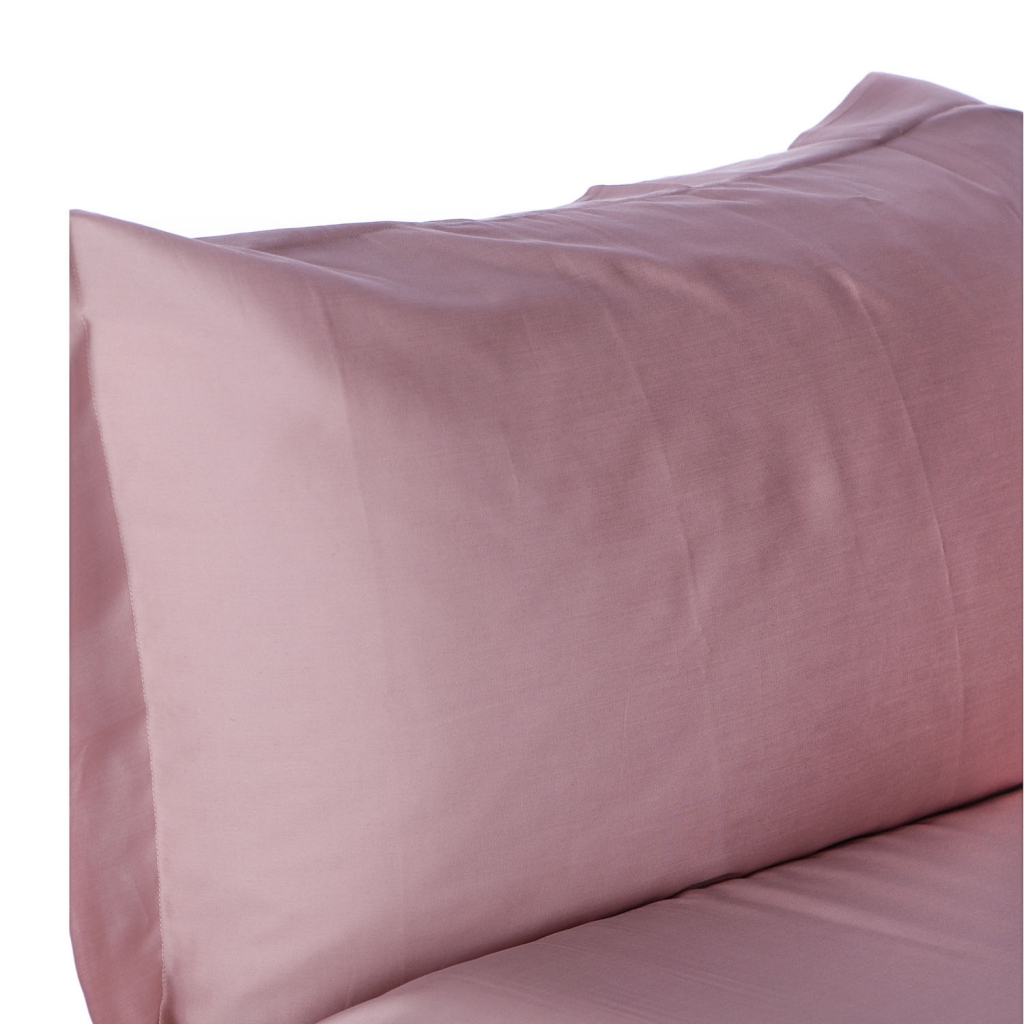 Yeah fairy sector Set of single bed sheets in 300-thread Egyptian cotton satin, light pink,  Margot color | Bowdoo.com