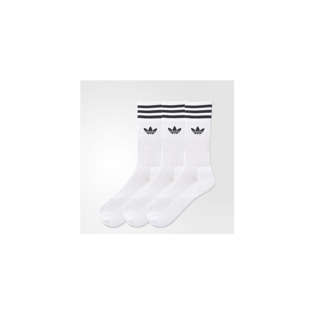 CALZE SOLID CREW SOCK WHITE/BLACK