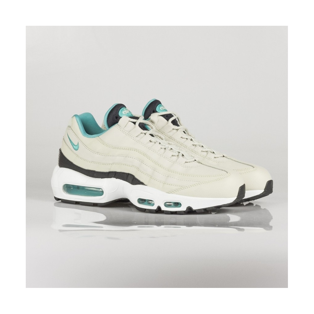 SCARPA BASSA AIR MAX 95 ESSENTIAL LIGHT BONE/SPORT TURQ/BLACK