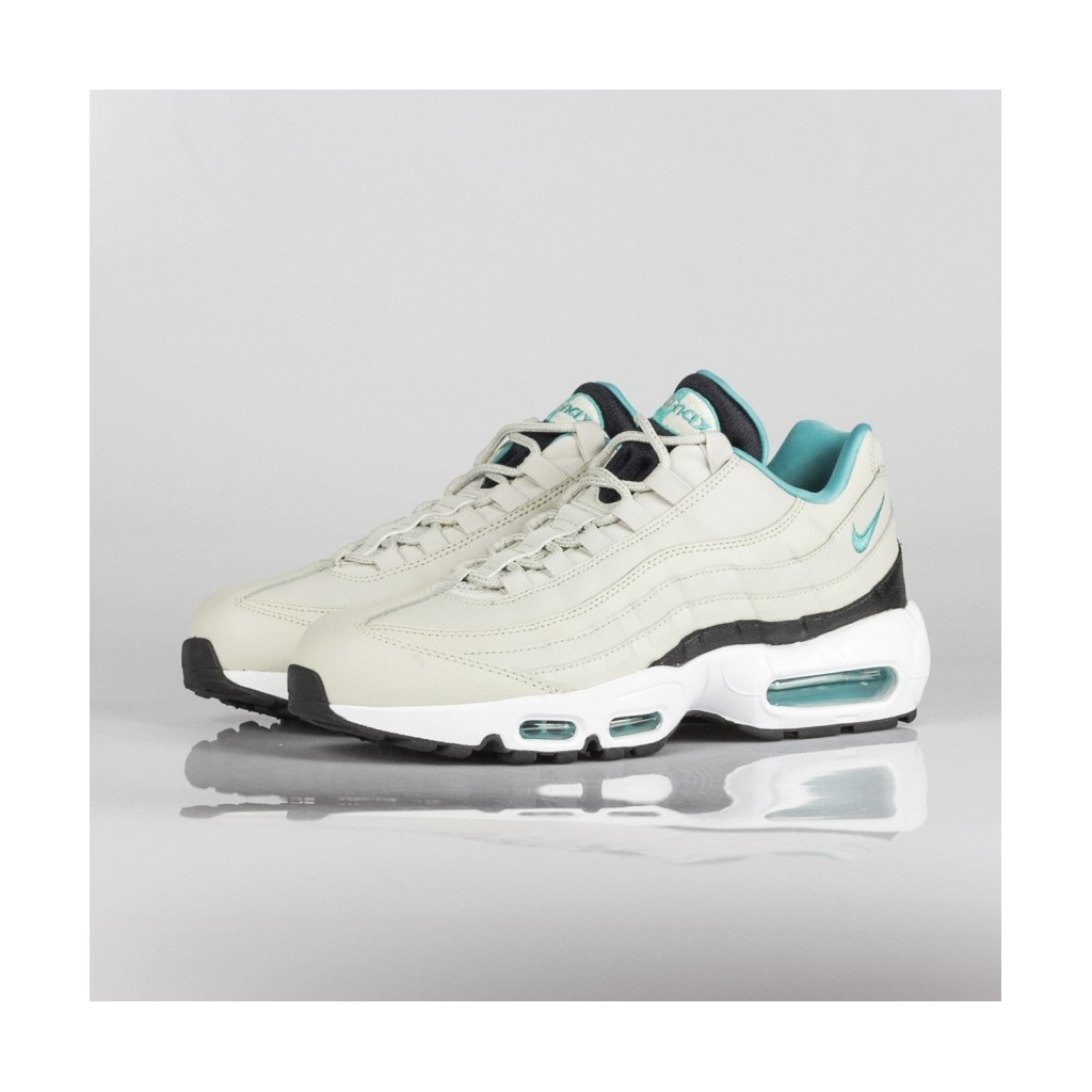 SCARPA BASSA AIR MAX 95 ESSENTIAL LIGHT BONE/SPORT TURQ/BLACK