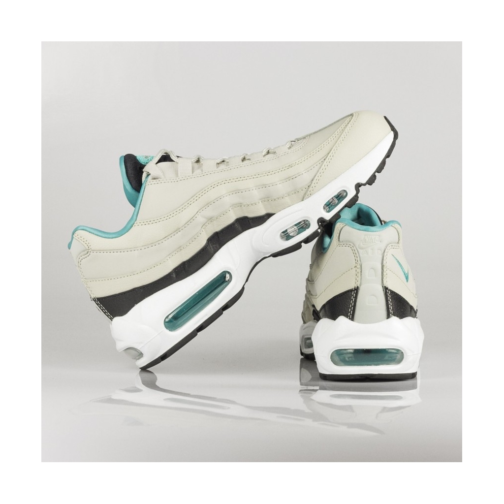 SCARPA BASSA AIR MAX 95 ESSENTIAL LIGHT BONE/SPORT TURQ/BLACK