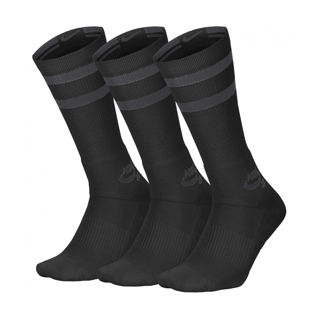 CALZE 3 PPK CREW SOCKS BLACK/ANTHRACITE