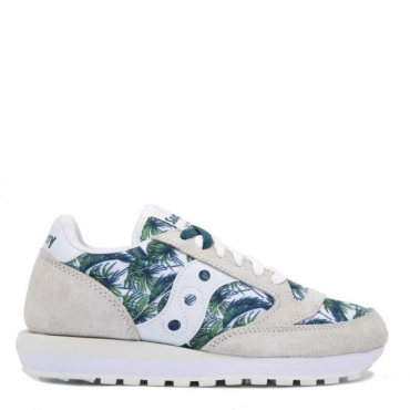 sneaker saucony jazz limited edition in pelle bianca forata
