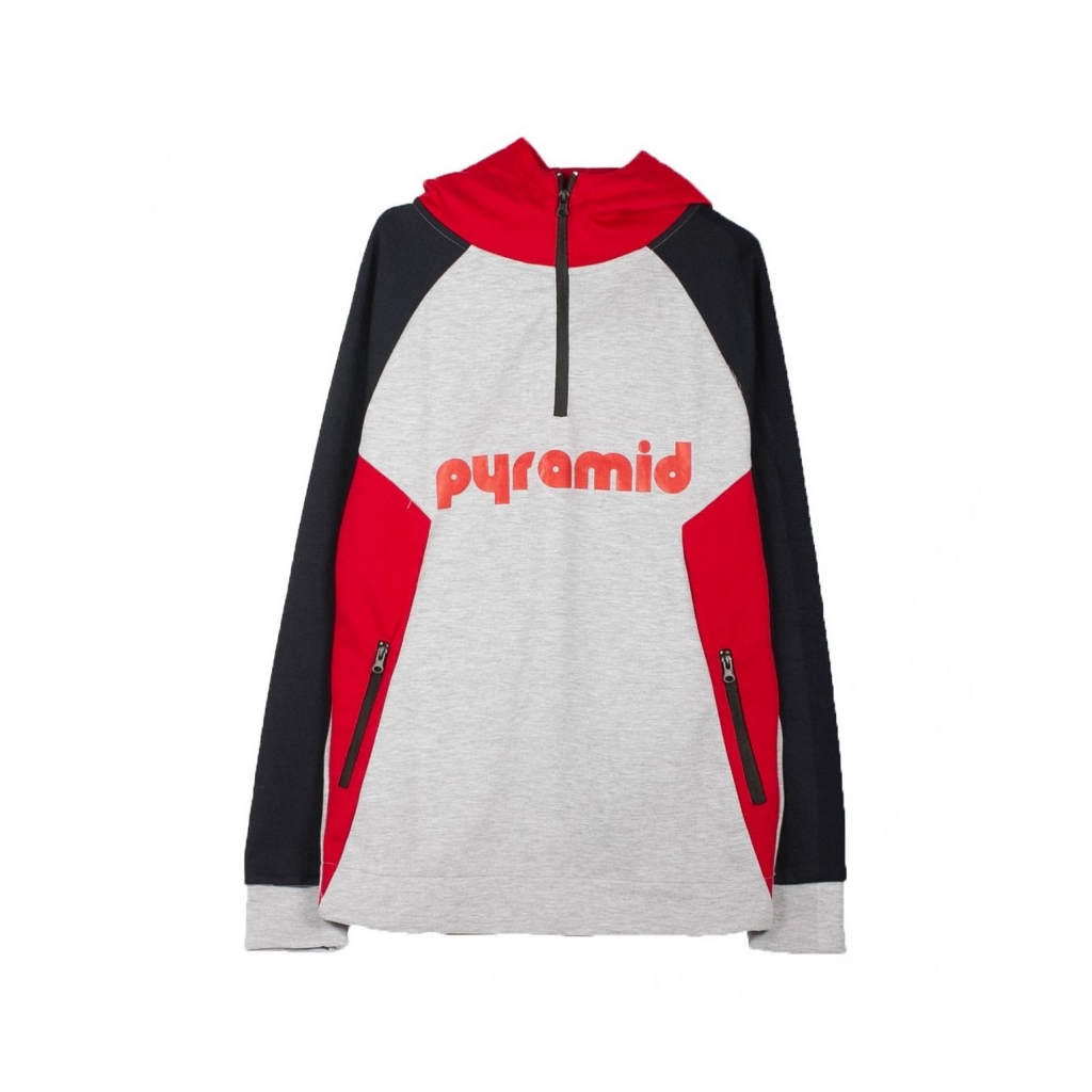 FELPA CAPPUCCIO PYRAMID PANEL HOODY GREY