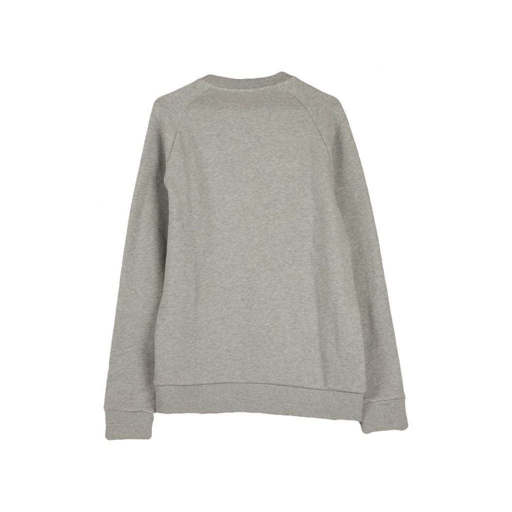 FELPA GIROCOLLO TREFOIL CREW MEDIUM GREY HEATHER/WHITE