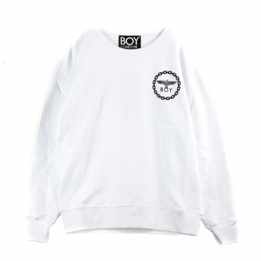 FELPA GIROCOLLO EAGLE BACKPRINT SWEAT WHITE/BLACK