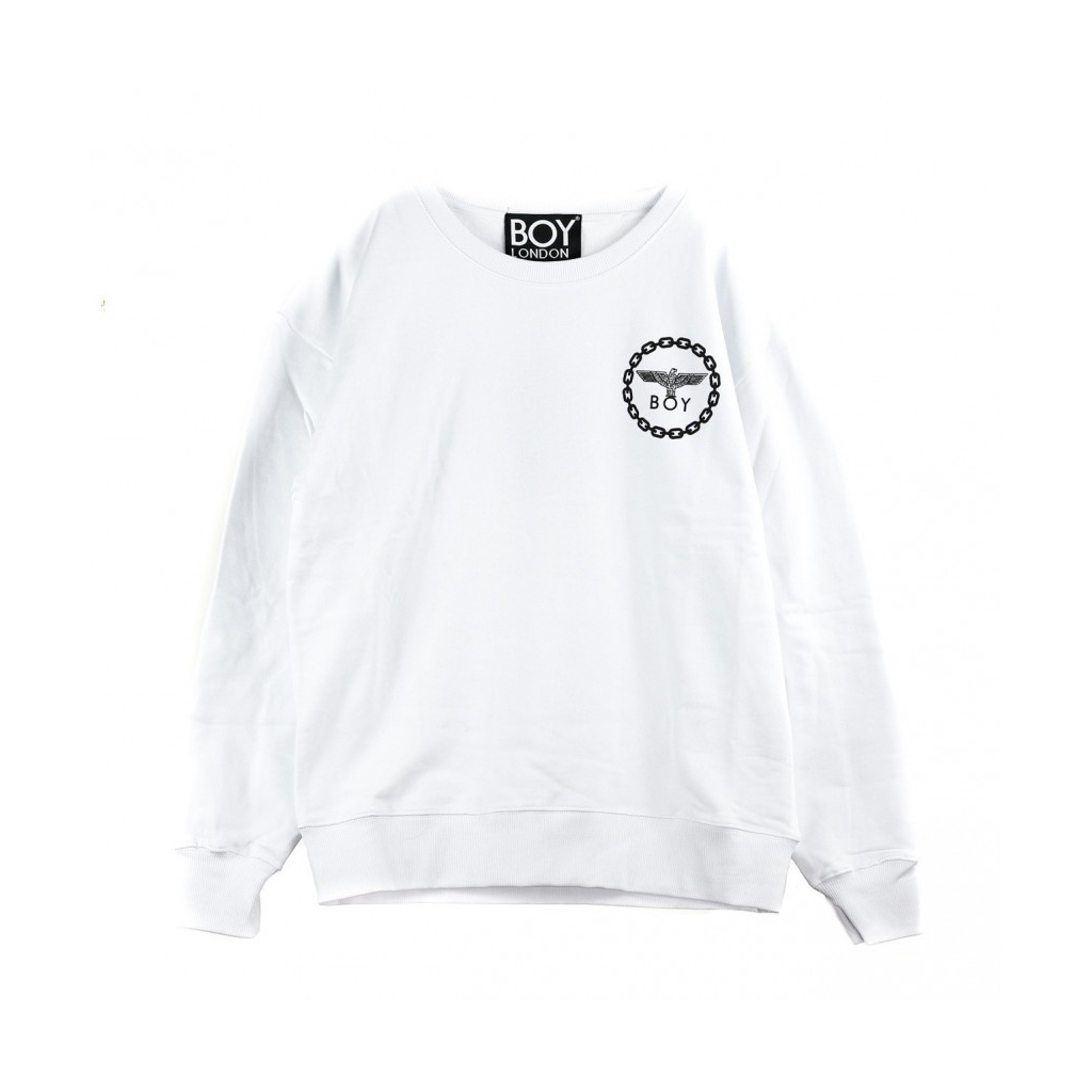 FELPA GIROCOLLO EAGLE BACKPRINT SWEAT WHITE/BLACK