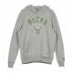 FELPA CAPPUCCIO TEAM LOGO PO HOODY MILBUC LIGHT GREY HEATHER