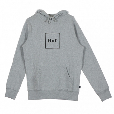 FELPA CAPPUCCIO BOX LOGO GREY HEATHER