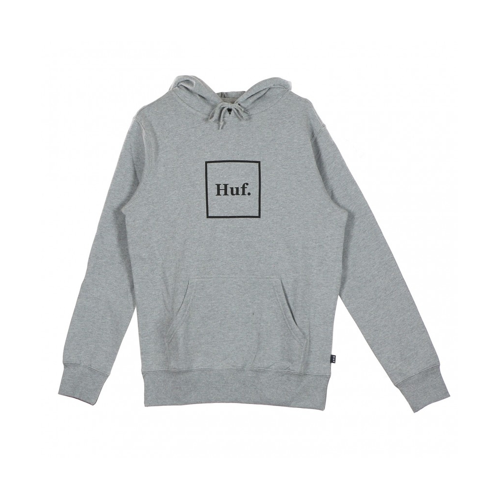 FELPA CAPPUCCIO BOX LOGO GREY HEATHER