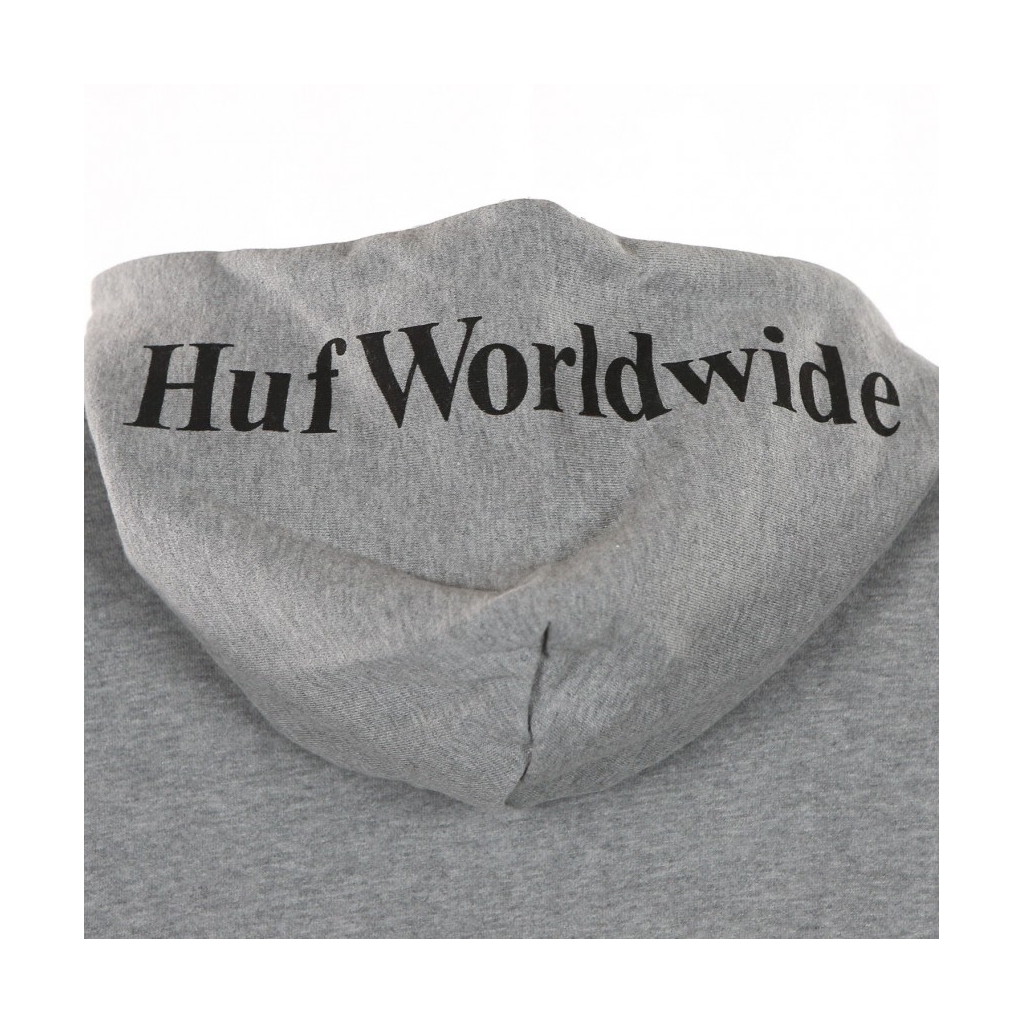 FELPA CAPPUCCIO BOX LOGO GREY HEATHER