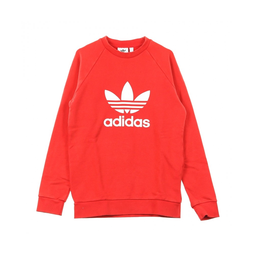 FELPA GIROCOLLO TREFOIL CREW COLLEGIATE RED