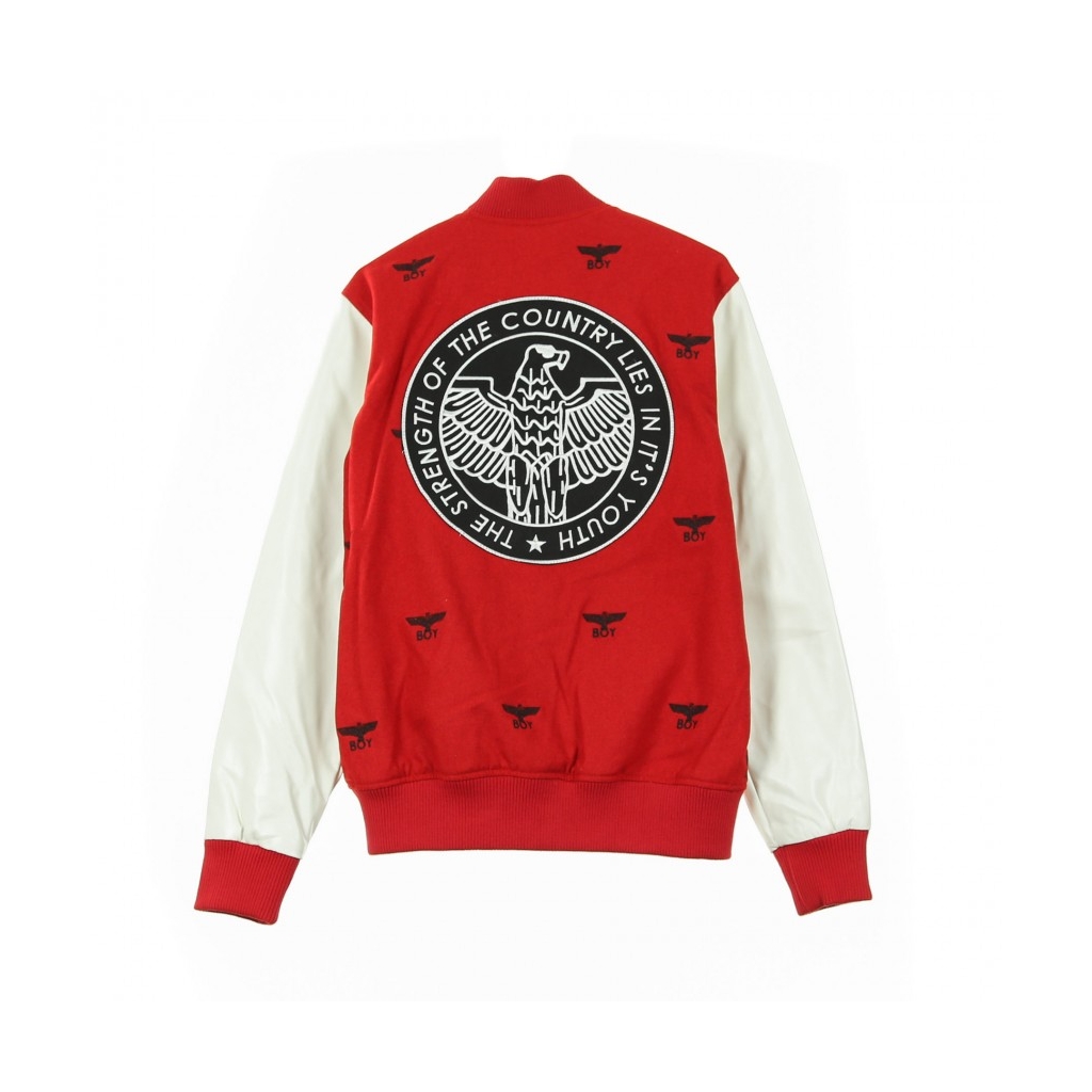 BOMBER BOY REPEAT VARSITY RED/WHITE