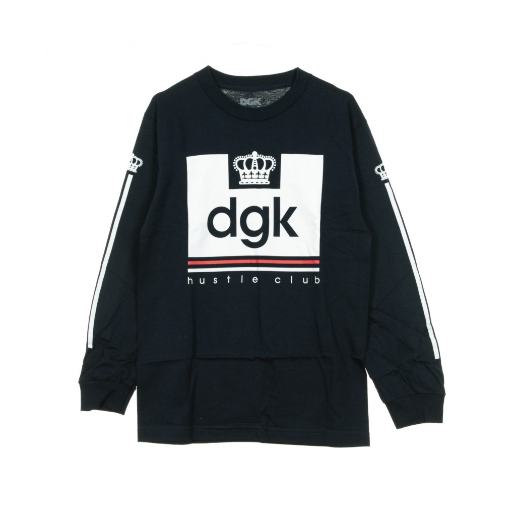 MAGLIETTA MANICHE LUNGHE HUSTLE CLUB L/S NAVY/WHITE