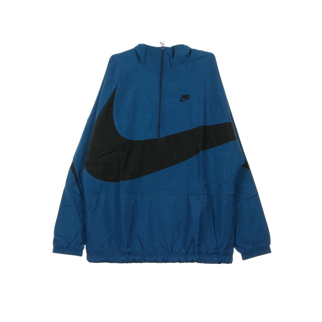 WINDBREAKER VW SWOOSH WVN HLFZIP JKT BLUE FORCE/BLACK/BLUE FORCE/BLACK