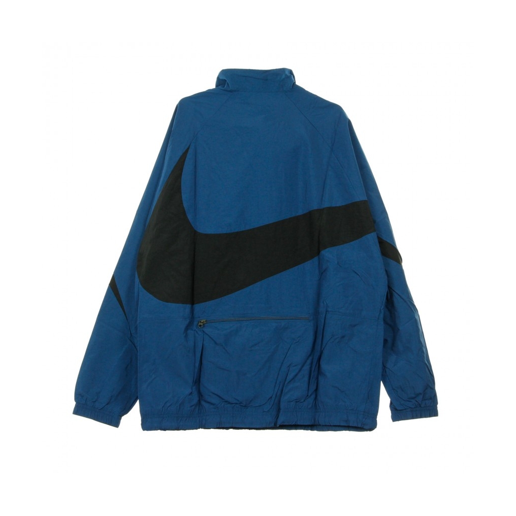 WINDBREAKER VW SWOOSH WVN HLFZIP JKT BLUE FORCE/BLACK/BLUE FORCE/BLACK