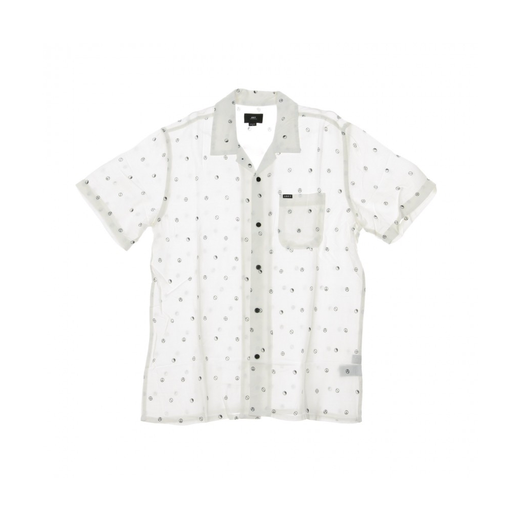 CAMICIA MANICA CORTA SYMBOLISM WOVEN WHITE MULTI