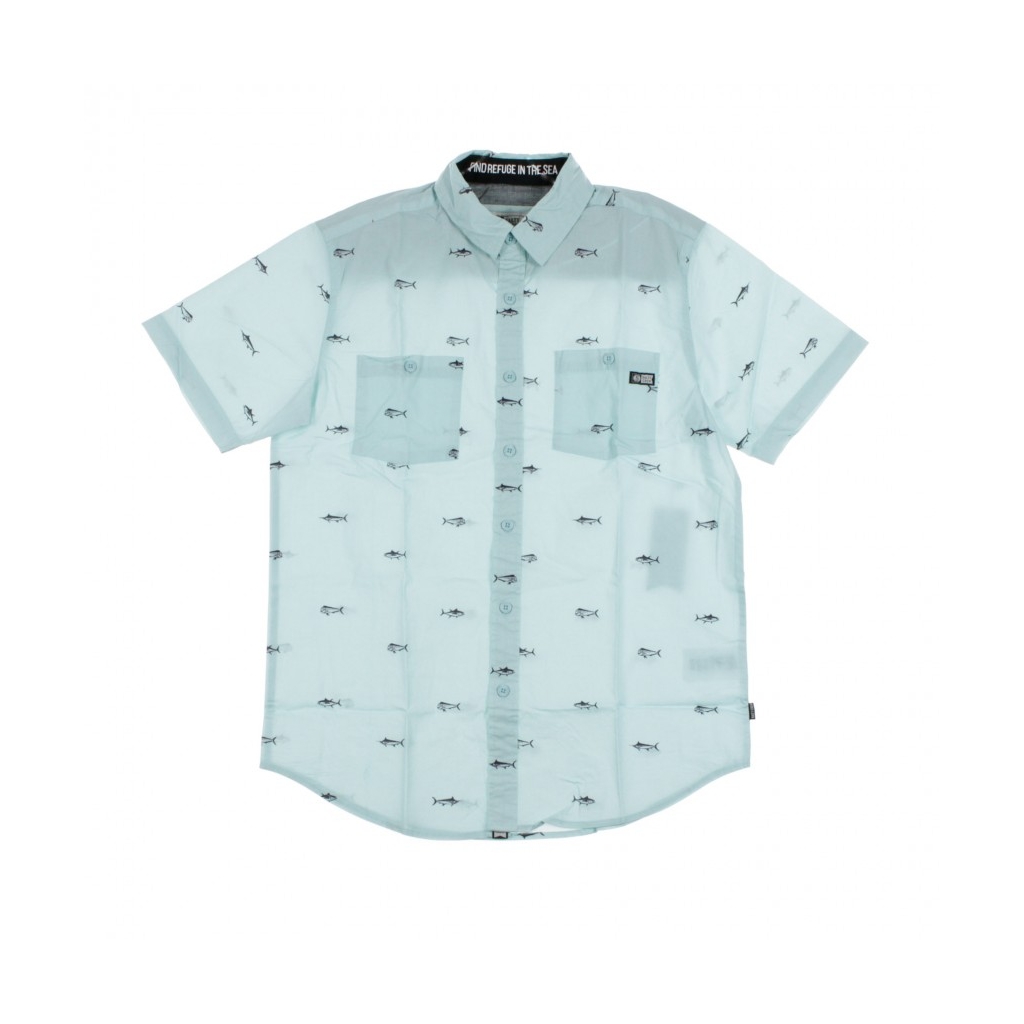 CAMICIA MANICA CORTA MARKET WOVEN TEAL