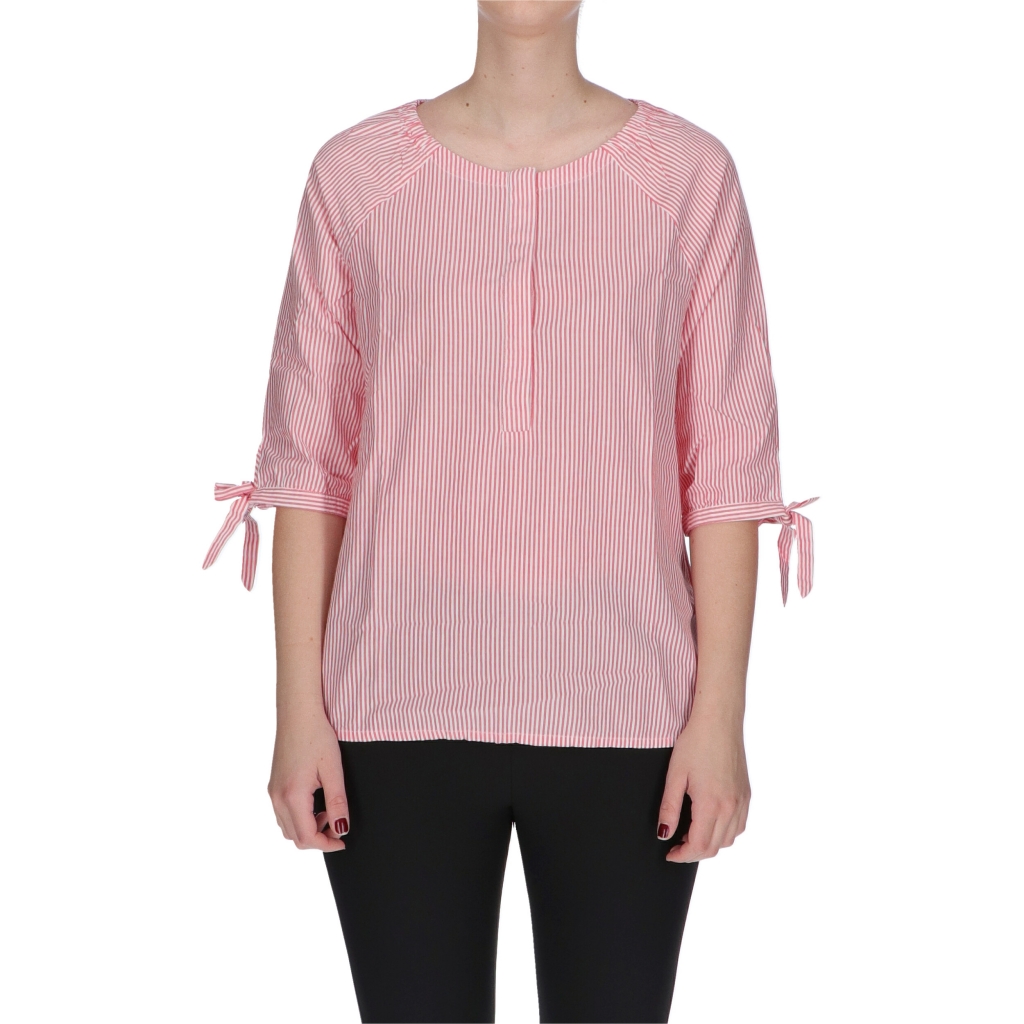 TOP PRINTED TIE SLEEVE pink stripe