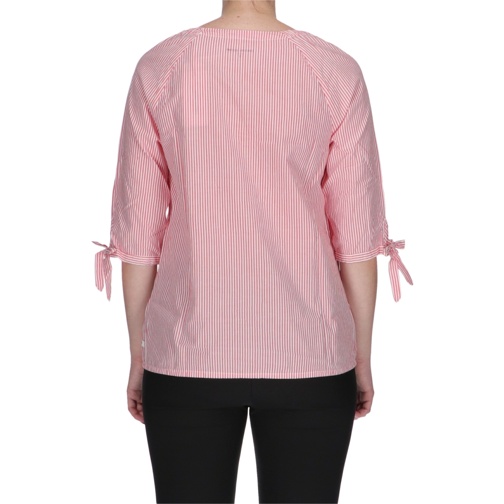 TOP PRINTED TIE SLEEVE pink stripe