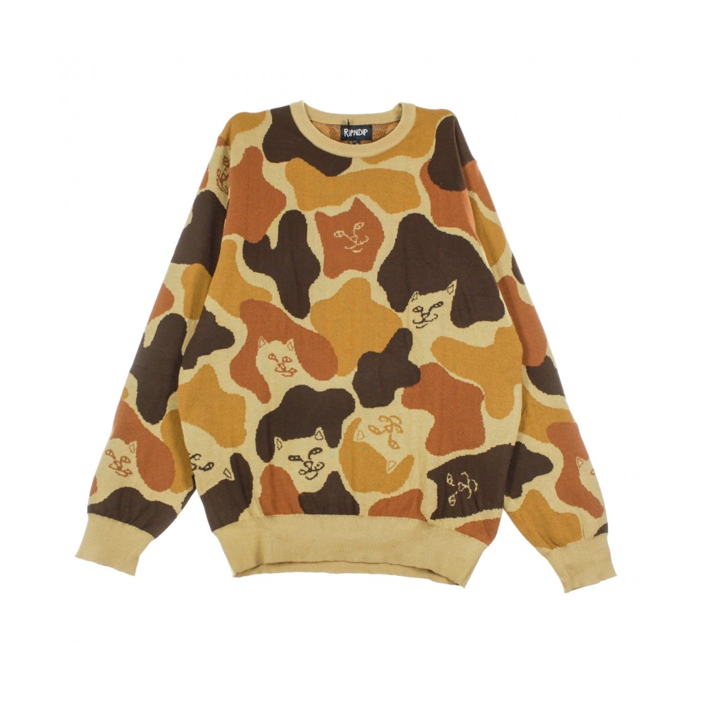 MAGLIONE NERM CAMO KNITTED SWEATER DESERT CAMO