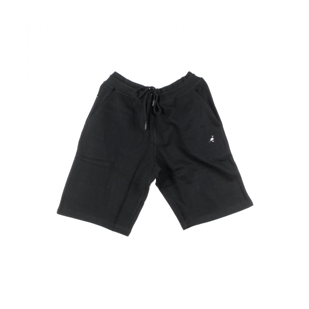 PANTALONE CORTO PIGEON EMBROIDERED SWEATSHORT BLACK