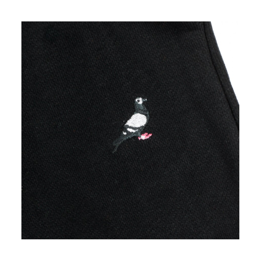 PANTALONE CORTO PIGEON EMBROIDERED SWEATSHORT BLACK