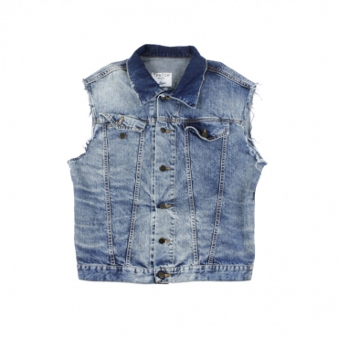 GIUBBOTTO JEANS MICROFONO SLEEVELESS DENIM