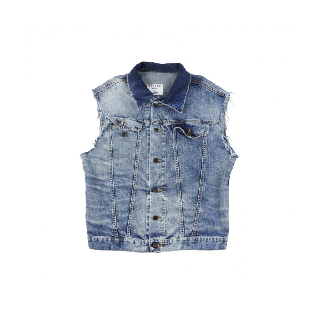 GIUBBOTTO JEANS MICROFONO SLEEVELESS DENIM