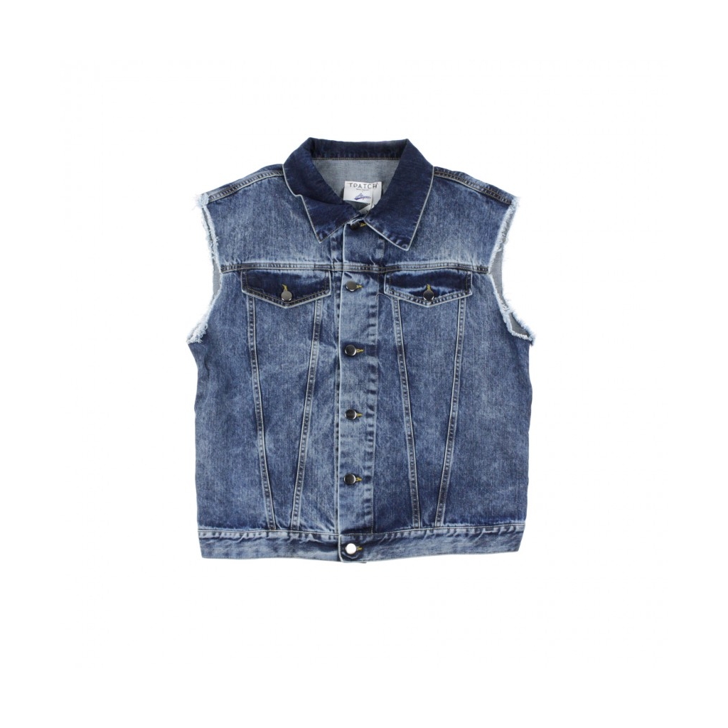 GIUBBOTTO JEANS ROMANTIQUE SLEEVELESS DENIM