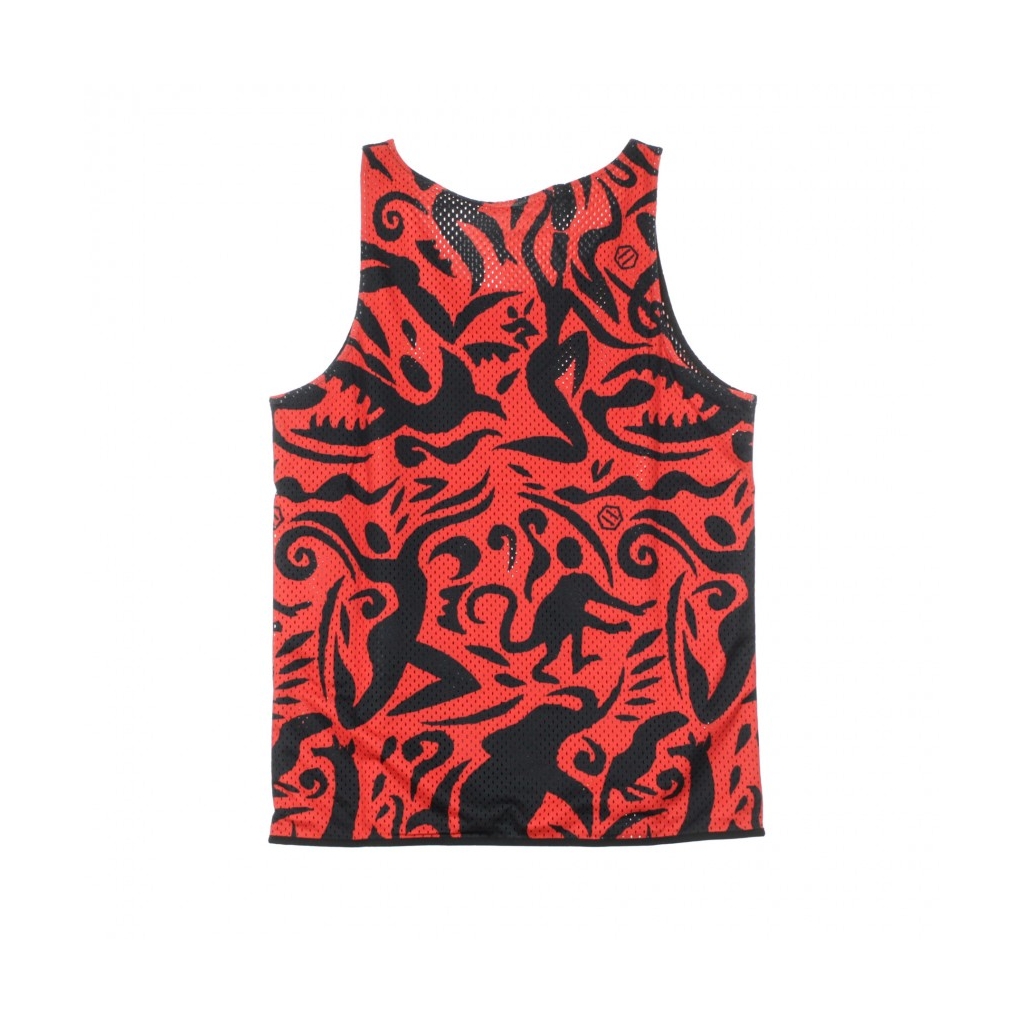 CANOTTA BASKET REVERSIBLE RITUAL MASK - LOGO TANK TOP MULTI