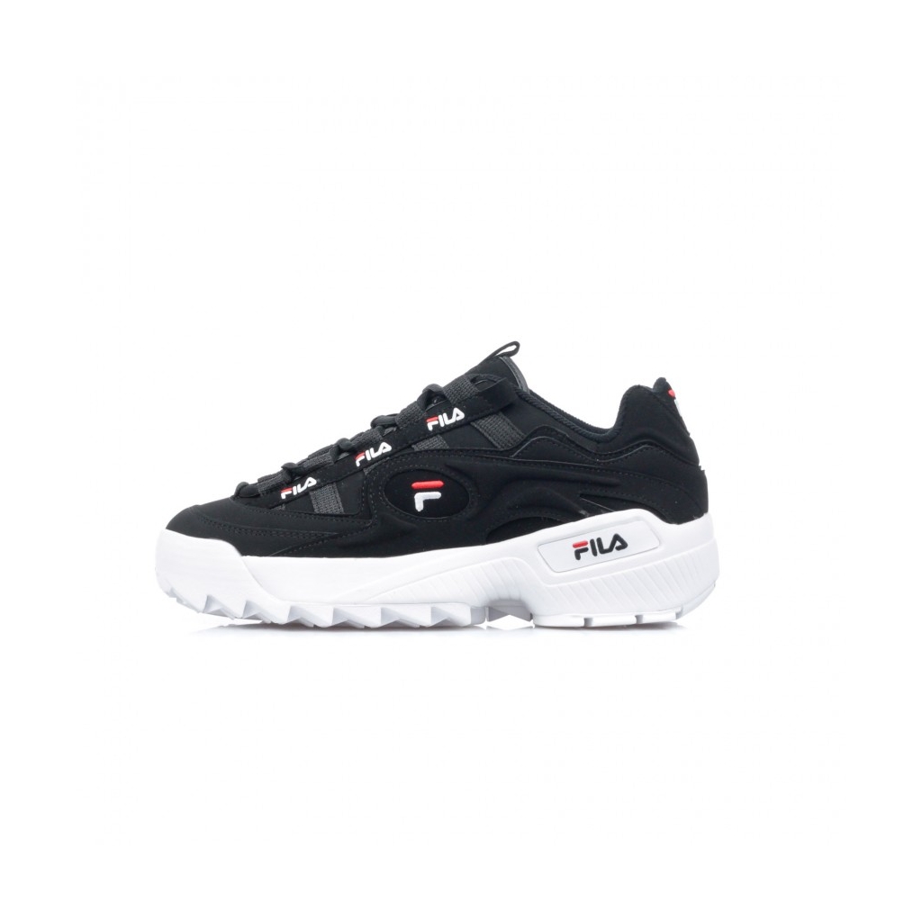 SCARPA BASSA D-FORMATION BLACK/WHITE/FILA RED