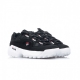 SCARPA BASSA D-FORMATION BLACK/WHITE/FILA RED