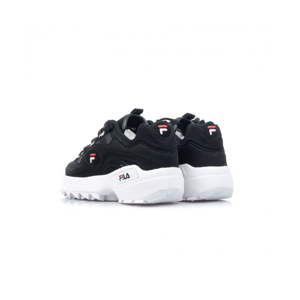 SCARPA BASSA D-FORMATION BLACK/WHITE/FILA RED