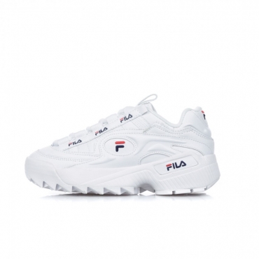 SCARPA BASSA D-FORMATION WHITE/FILA NAVY/FILA RED