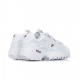 SCARPA BASSA D-FORMATION WHITE/FILA NAVY/FILA RED