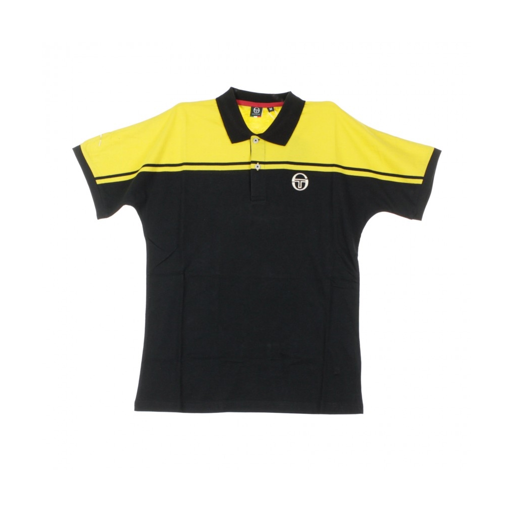 POLO MANICA CORTA NEW YOUNG LINE POLO ARCHIVIO BLACK/MUSTARD